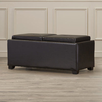 Darby Home Co Cassy Leather Storage Tr..