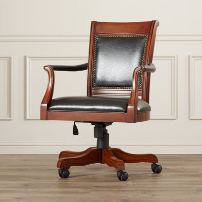 Darby Home Co Strawn Leather Arm Chair