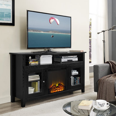 Darby Home Co Isabel Highboy TV Stand with Electric Fireplace