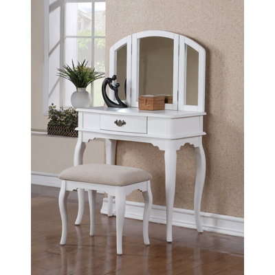 Alcott Hill Edgar Vanity Set with Mirror