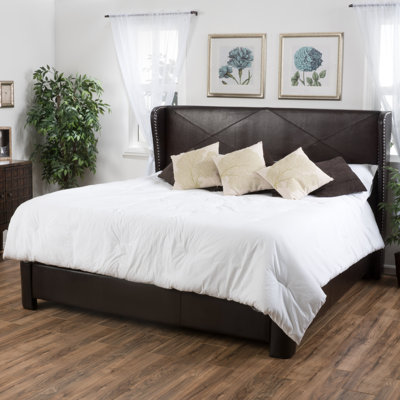 Alcott Hill King Upholstered Panel Bed