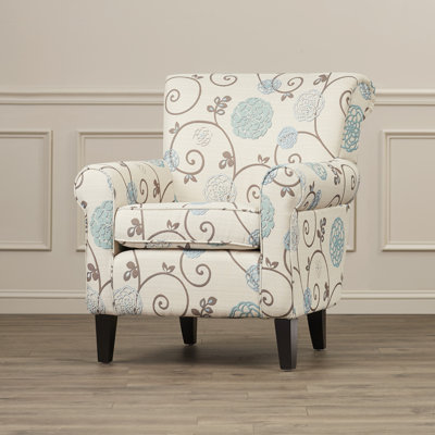Alcott Hill Wadham Flowered Upholstered Club Chair