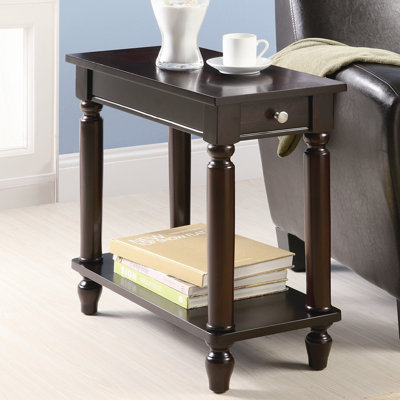 Charlton Home Louis Chairside End Table in Cappuccino