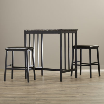 Wade Logan Lansdown 3 Piece Pub Table Set