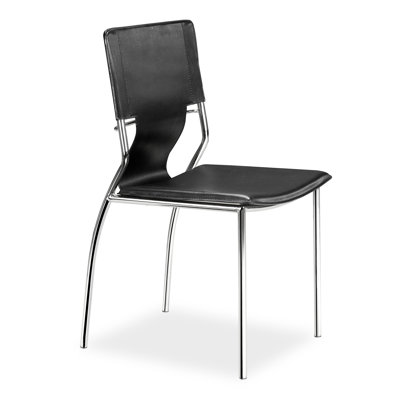Wade Logan Landin Side Chair with Leatherette Se..