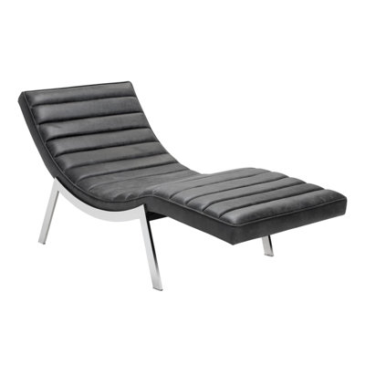 Wade Logan Alexander Leather Chaise Lounge
