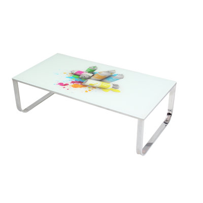 BestMasterFurniture Art Glass Coffee Table