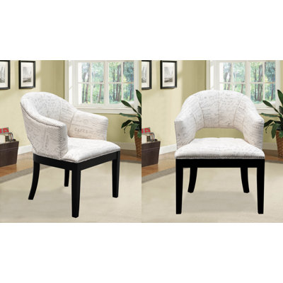 BestMasterFurniture French Print Living Room Arm Chair (Set of 2)