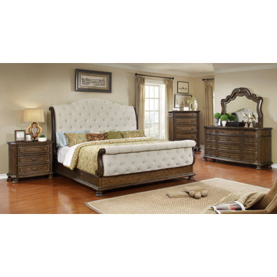 BestMasterFurniture Belle Sleigh Customizable Be..