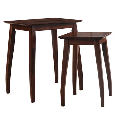 !nspire 2 Piece Solid Wood Nesting Table Set