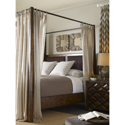 Loon Peak Segula Upholstered Canopy Bed