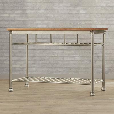Red Barrel Studio Kibbe Kitchen Island with Butc..