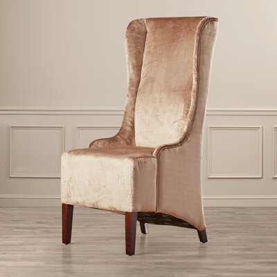 Tenbury Wells Faux-Silk Velvet Wing Chair