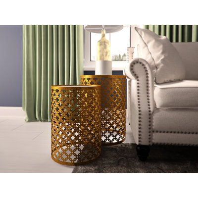 House of Hampton 2 Piece Nesting Tables
