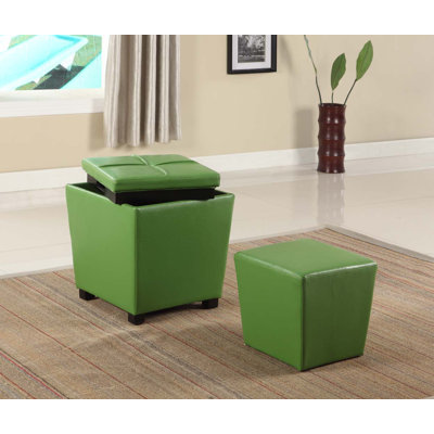 Roundhill Furniture 2-in-1 Storage Ott..