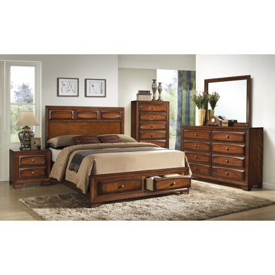 Roundhill Furniture Oakland Platform Bed Customi..