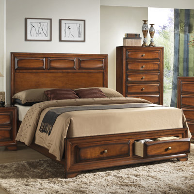 Roundhill Furniture Oakland Storage Platform Bed