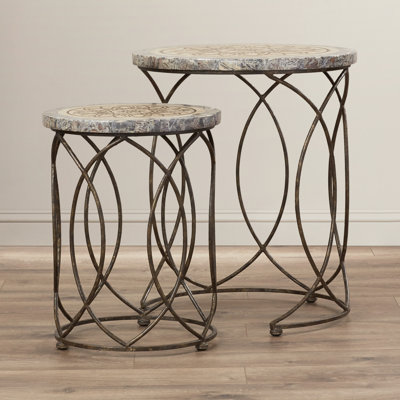 Bungalow Rose Akatlar 2 Piece Kinich Nesting Tables