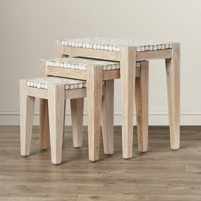 Bay Isle Home Kepir 3 Piece Nesting Table Set