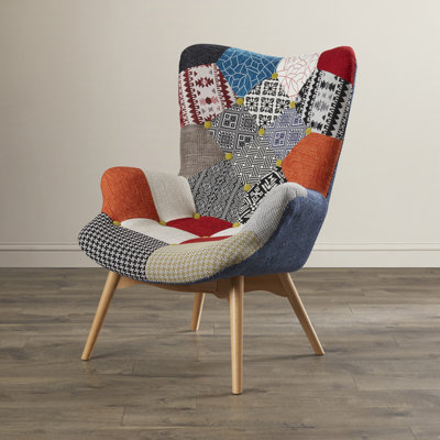 Bungalow Rose Malini Button Patchwork Upholstere..