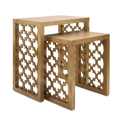Bungalow Rose Canaberra 2 Piece Nesting Table Set