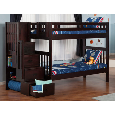 Viv + Rae Twin Bunk Bed with Staircase