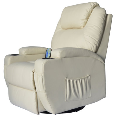Outsunny HomCom Deluxe Heated Vibrating PU Leather Massage Recliner