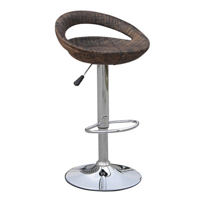 HomCom Adjustable Height Swivel Bar Stool (Set of 2)
