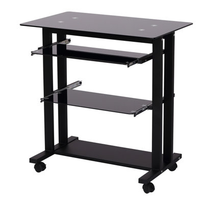 HomCom Mobile Office Computer Desk