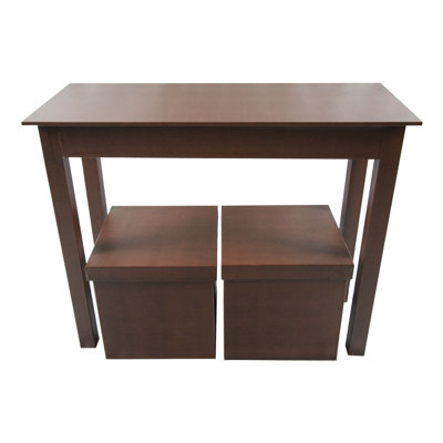 Upscale Designs by EMA Console Table and 2 Matching Storage Ottoman