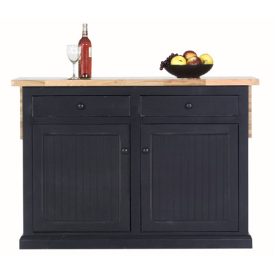 Breakwater Bay Meredith Kitchen Island with Butc..