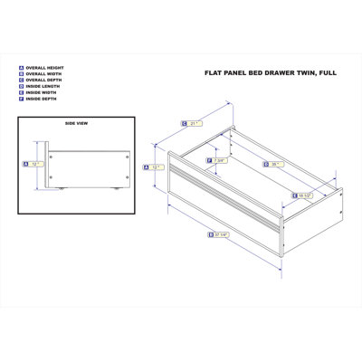 Latitude Run Amy Raised Panel Bed Drawer (Set of..