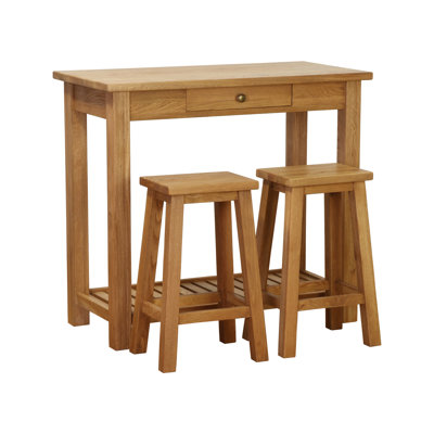 Besp-Oak Vancouver 3 Piece Pub Table Set