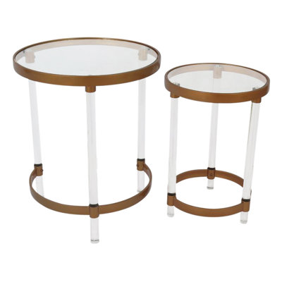 Sagebrook Home 2 Piece End Table Set