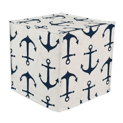 Brite Ideas Living Anchors Slub Seamed Ottoman