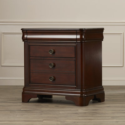 Rosalind Wheeler Macdougall 3 Drawer Nightstand