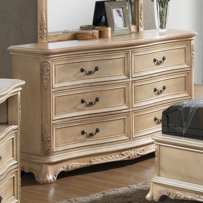 Rosalind Wheeler Barrell 6 Drawer Dresser