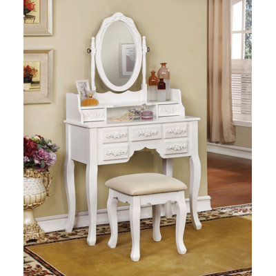 Rosalind Wheeler Totteridge Vanity Set with Mirror