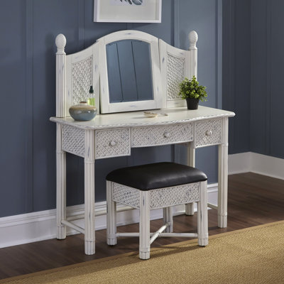 Bay Isle Home Oliver Vanity Set with Mirror