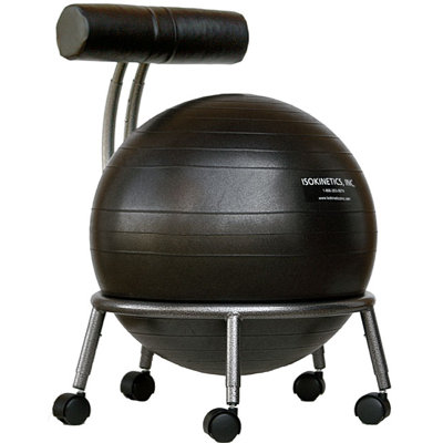 Symple Stuff Mid-Back Exercise Ball Ch..