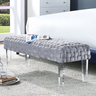 Mercer41 Weinstein Velvet Bedroom Bench