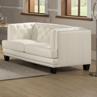 Amax Newport Leather Loveseat