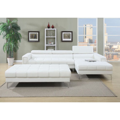 Infini Furnishings Sectional and Ottoman Set