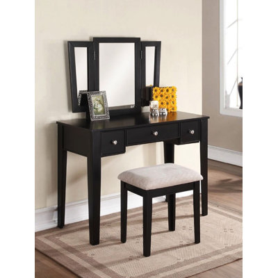 Infini Furnishings Eve Vanity Set with Mirror