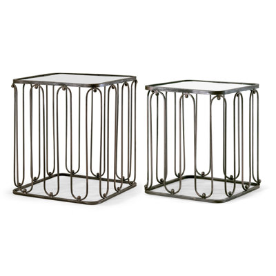 Glamour Home Decor Abana 2 Piece Nesting Tables
