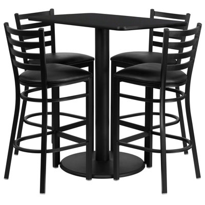 Latitude Run Deloris 5 Piece Pub Table Set