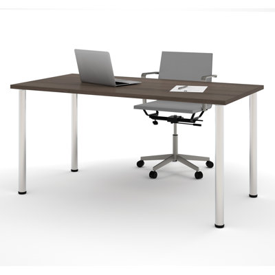 Latitude Run Sharlene Writing Desk with Round Metal Leg