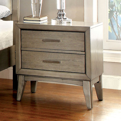 Latitude Run Siding Spring 2 Drawer Nightstand