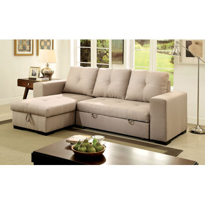A&J Homes Studio Reversible Chaise Sleeper Sectional