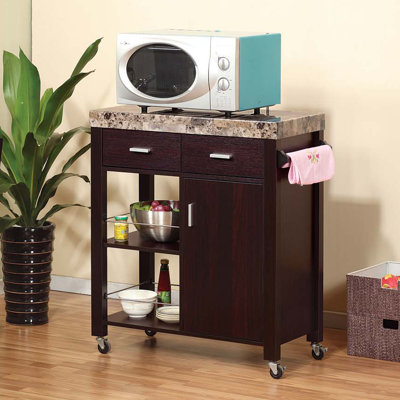 Brassex Kitchen Cart with Marble Top